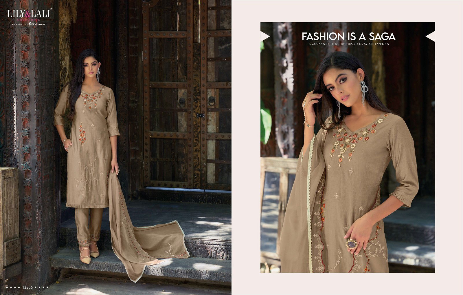 Lily And Lali Rang Ja Viscose Readymade Suits Catalog
